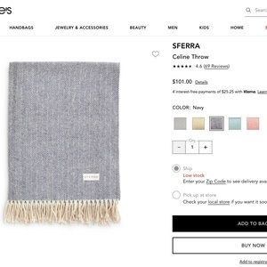 Sferra throw blanket